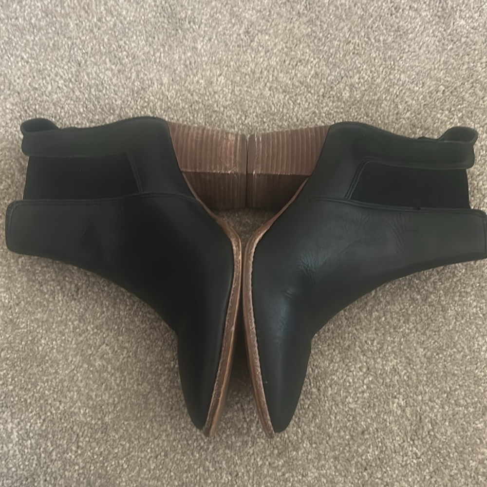 Madewell The Regan Black Leather Boots Size 8 - Picture 8 of 13